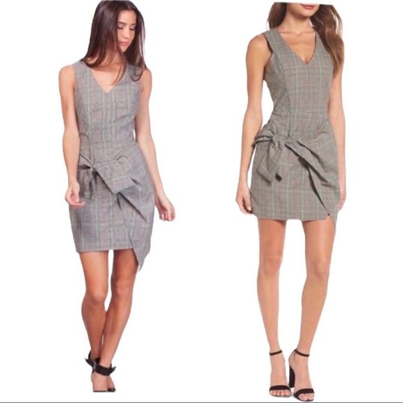 Adelyn Rae Aurora Plaid Tie mini Dress. BNWT - Picture 3 of 5